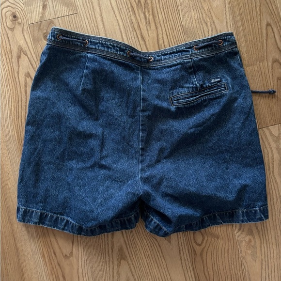 Vintage Riders by Lee Blue Denim Drawstring Shorts - Picture 3 of 5